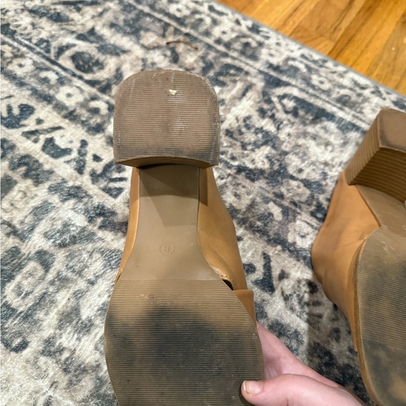 Vintage Havana Tan Mules with Chunky Heel - Picture 5 of 8